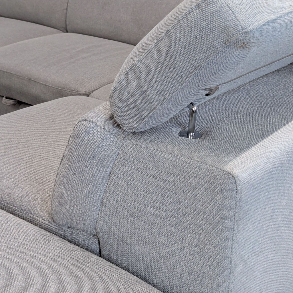 Modern Light Gray Sectional Sofa with Storage and Pull-Out Bed - Accepted Offer (23.53% discount)
