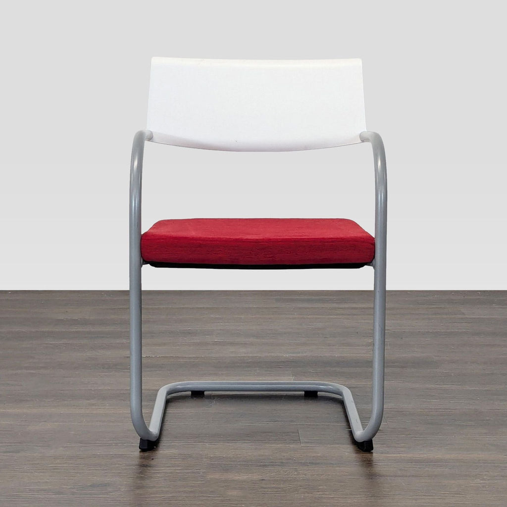 Moment Chair by Knoll, a contemporary dining chair with a distinctive cantilevered form and minimalist lines.