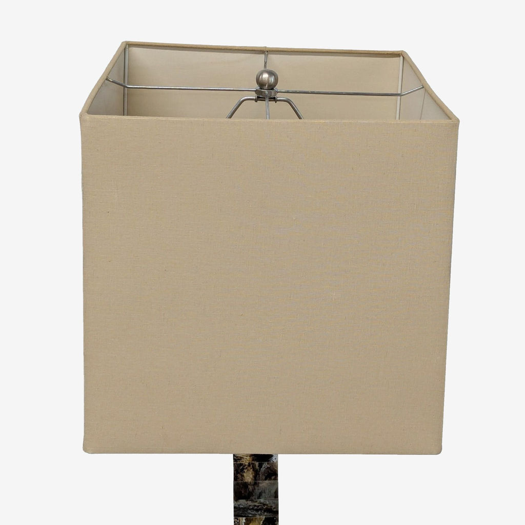 Arteriors Tanner Modern Floor Lamp with Mixed Horn Finish and Square Shade