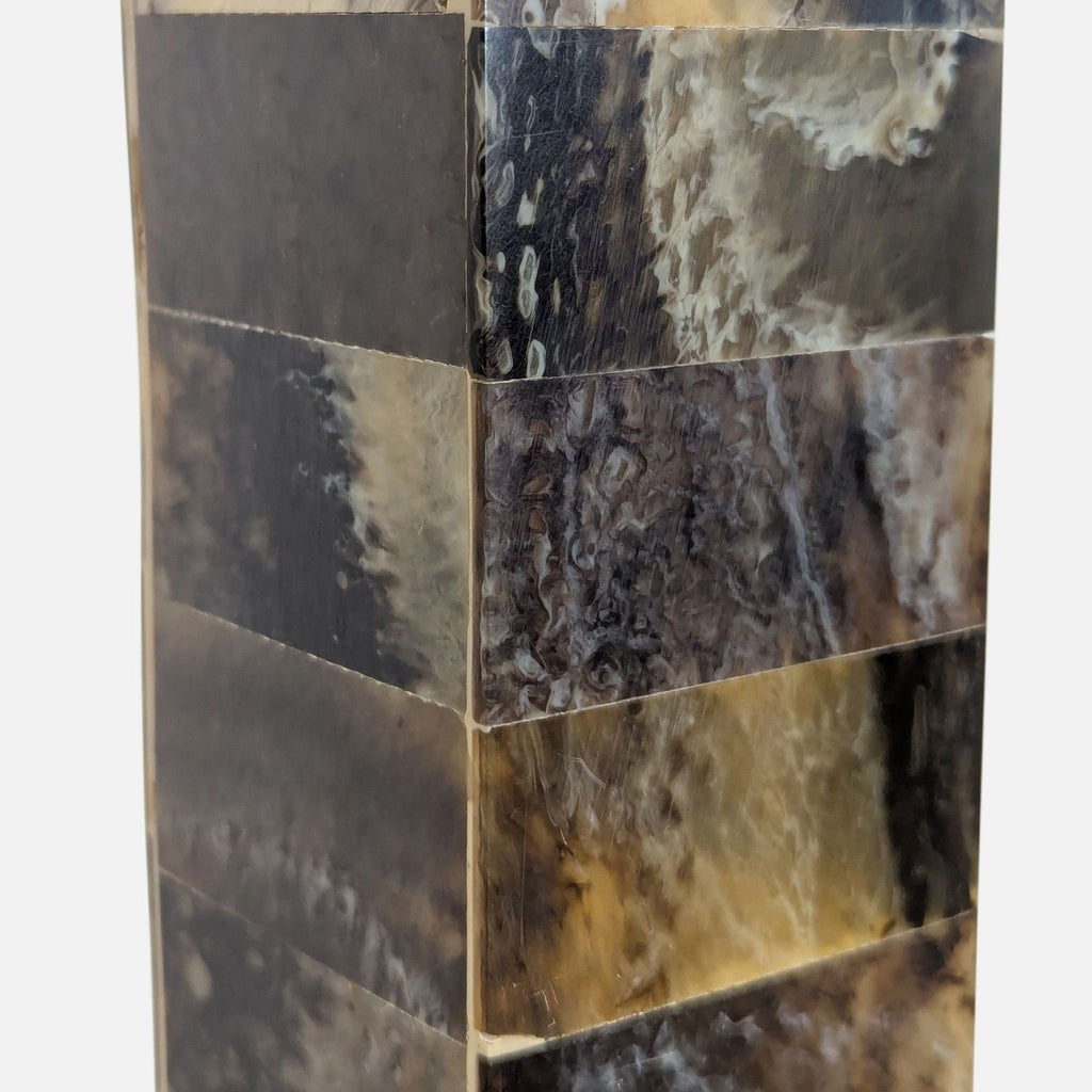 Arteriors Tanner Modern Floor Lamp with Mixed Horn Finish and Square Shade