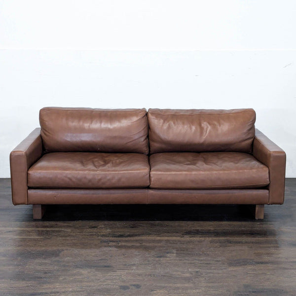 Room & Board 3-Seat Brown Leather Sofa - Accepted Offer (22.22% discount)