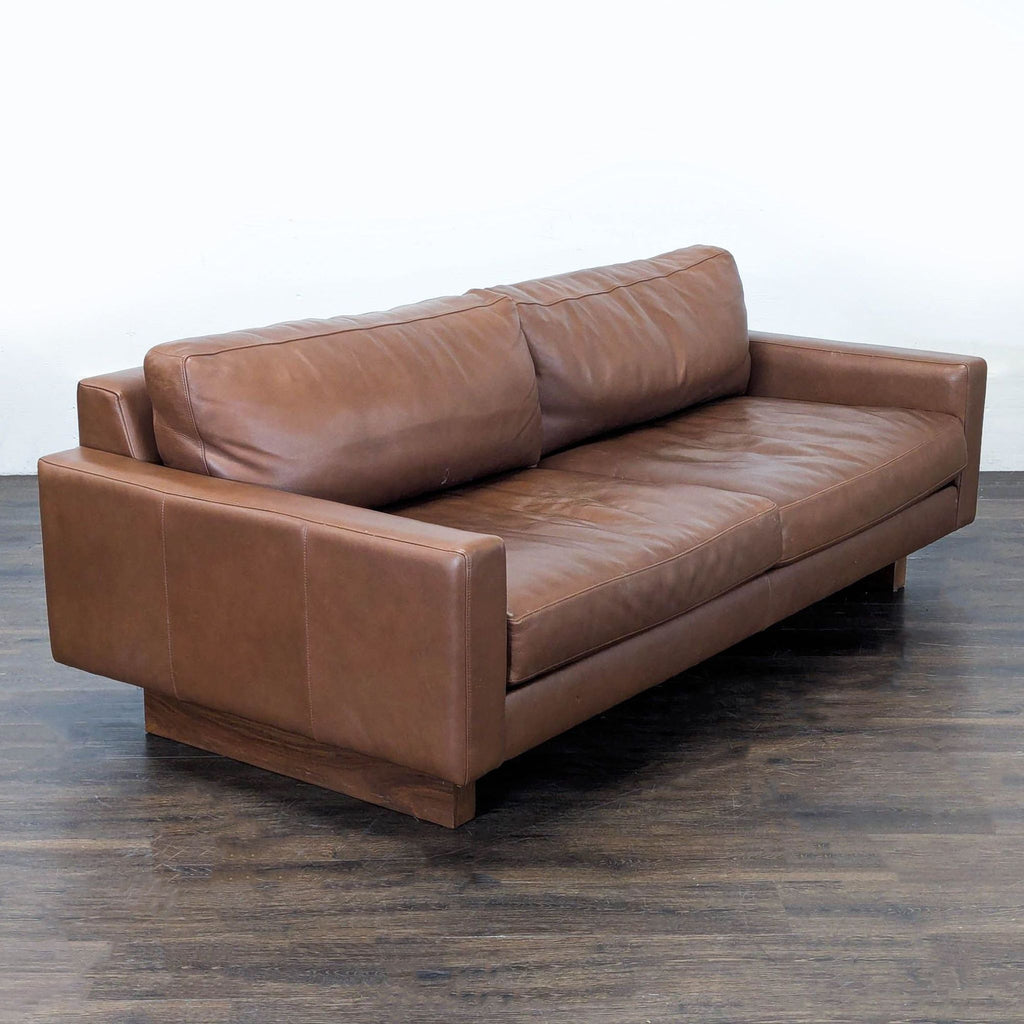 Room & Board 3-Seat Brown Leather Sofa - Accepted Offer (22.22% discount)