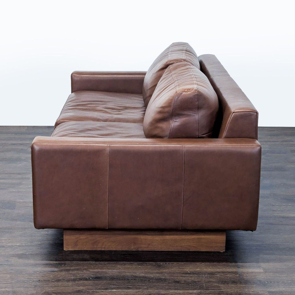 Room & Board 3-Seat Brown Leather Sofa - Accepted Offer (22.22% discount)