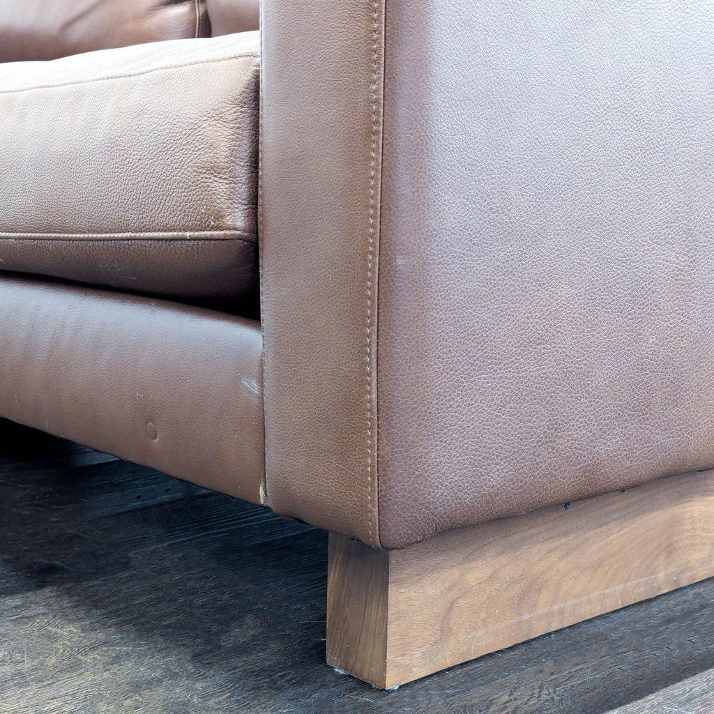Room & Board 3-Seat Brown Leather Sofa - Accepted Offer (22.22% discount)