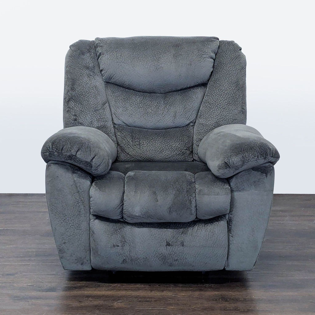 Ashley Furniture Gray Recliner Lounge Chair - Plush and Comfortable