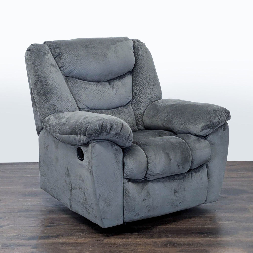 Ashley Furniture Gray Recliner Lounge Chair - Plush and Comfortable
