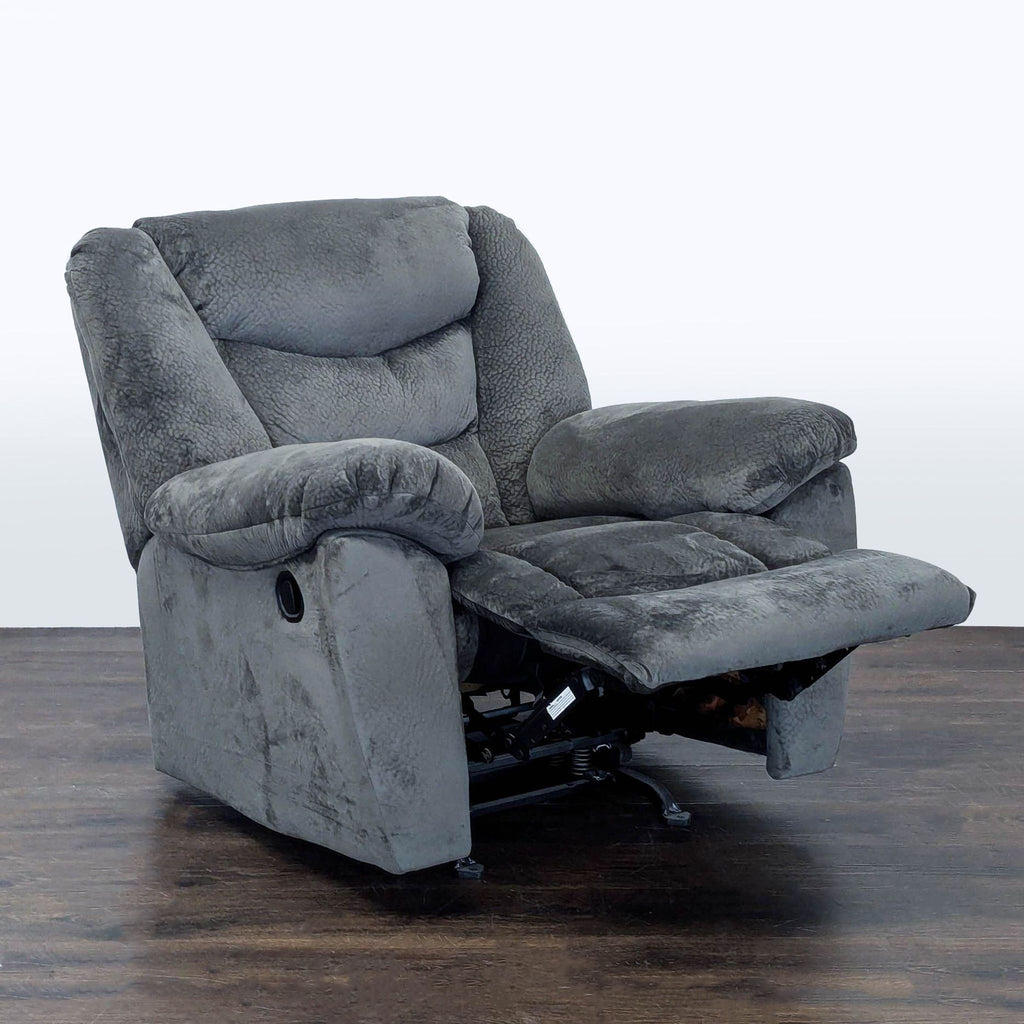 Ashley Furniture Gray Recliner Lounge Chair - Plush and Comfortable