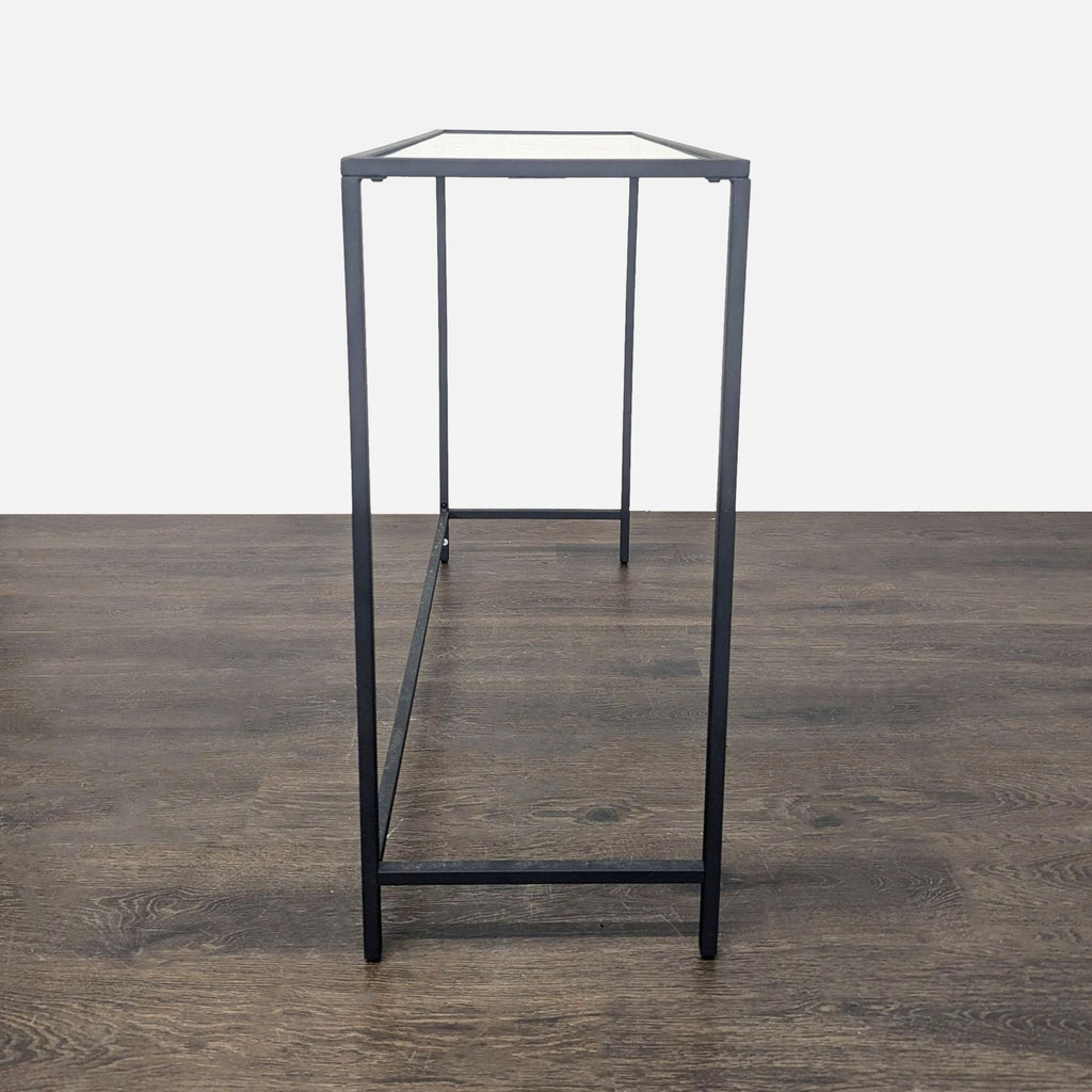 Slim Metal and Glass Console Table