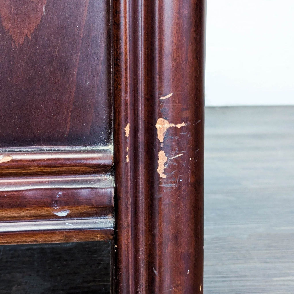 Wood Nightstand with Metal Hardware
