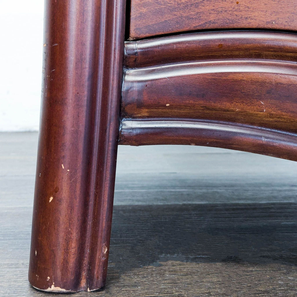Wood Nightstand with Metal Hardware