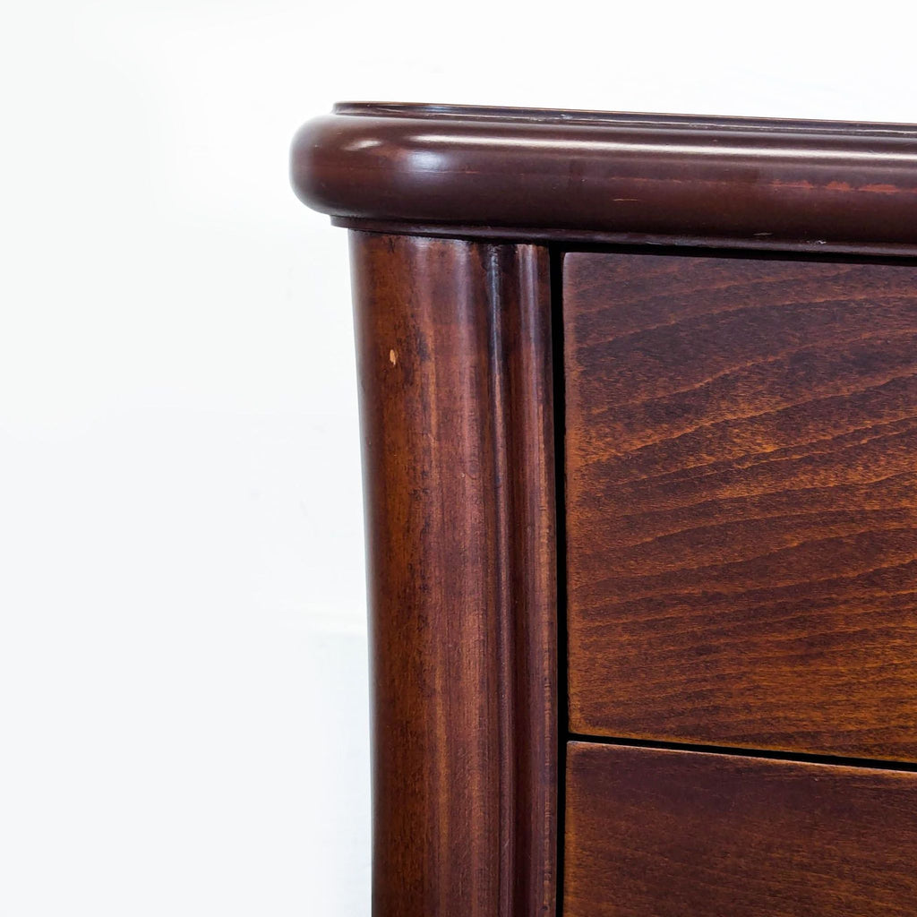 Wood Nightstand with Metal Hardware