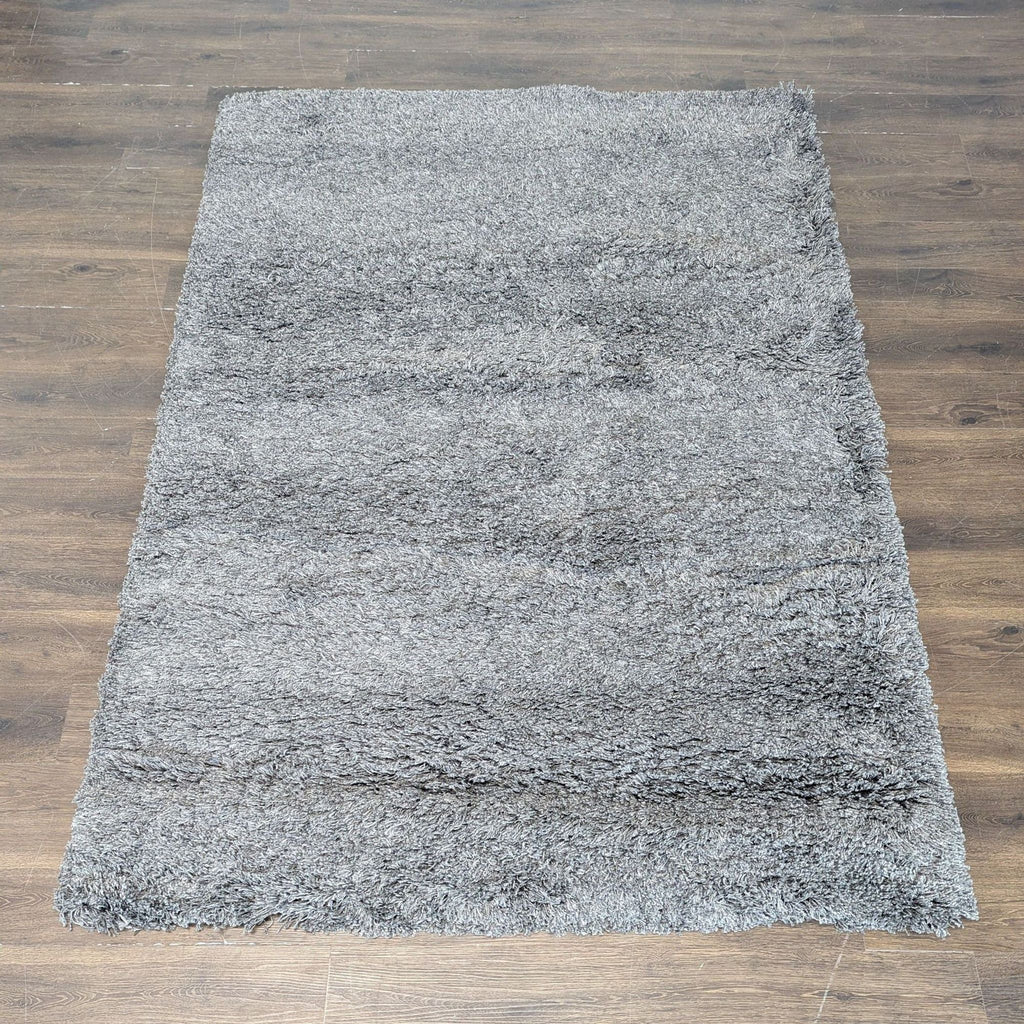 Gray IKEA GÅSER high-pile rug with plush shag texture, perfect for adding softness to modern interiors.