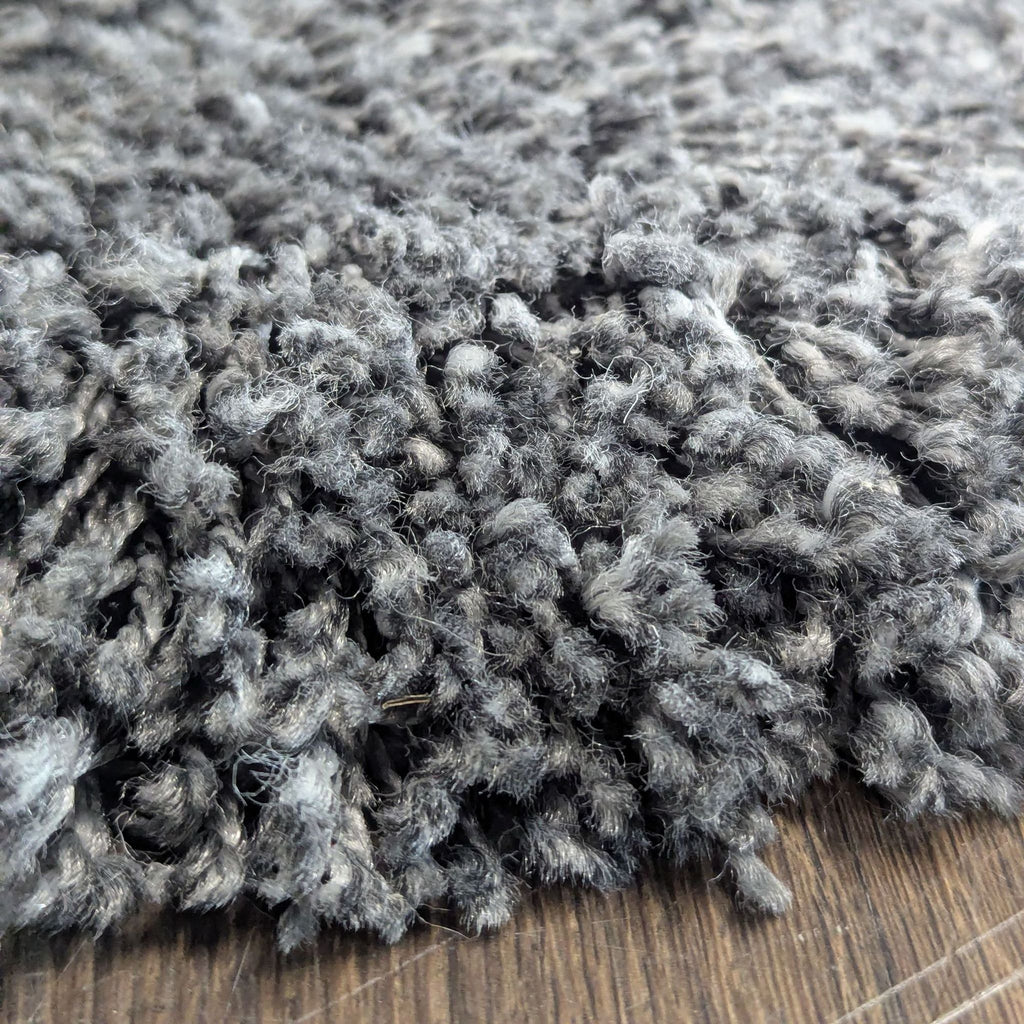 IKEA GÅSER Gray High-Pile Shag Area Rug, 5’7” × 7’10”