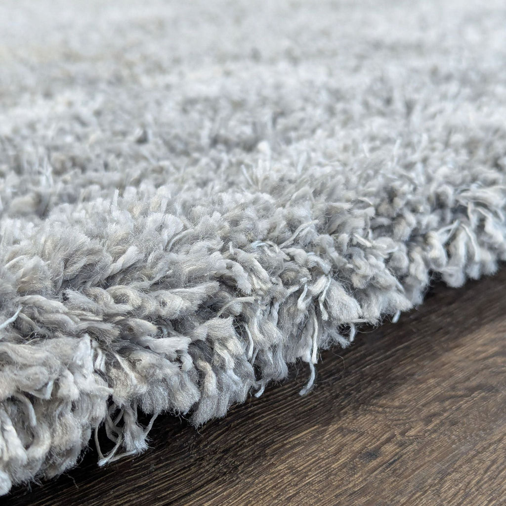 9’.8”x6’5” Plush Gray Shag Area Rug – Soft and Cozy Floor Carpet