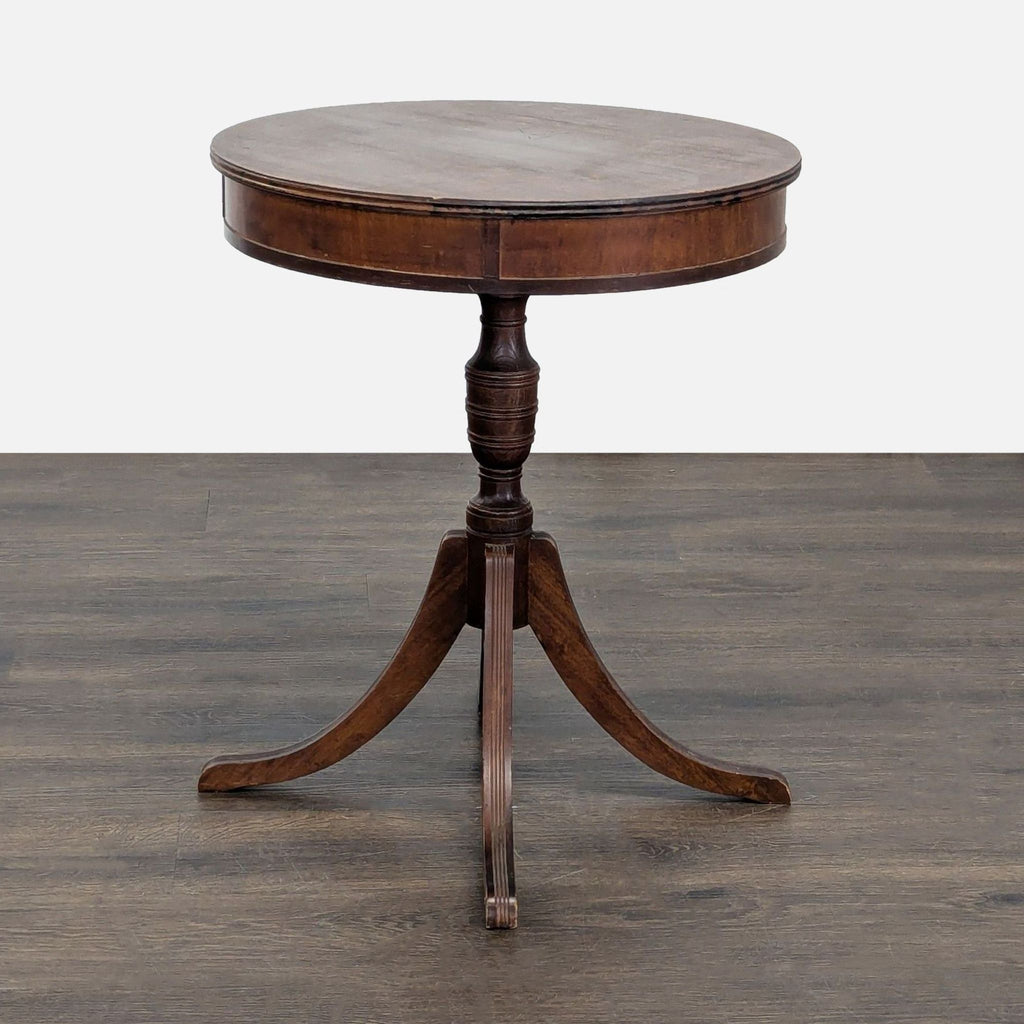 Barker Brothers Drum Pedestal End Table