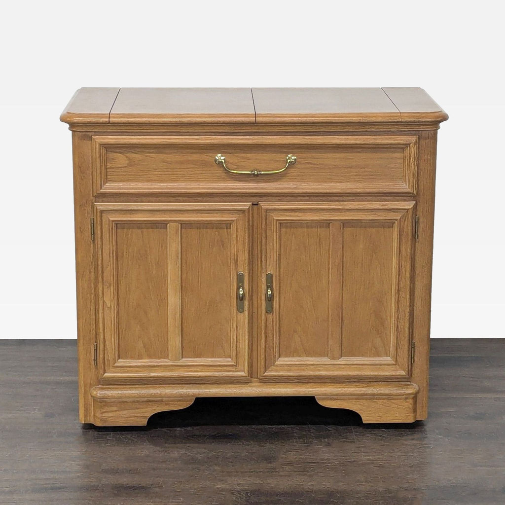 Stanley Furniture sideboard with two doors, one drawer, and a flip-top in a classic design.