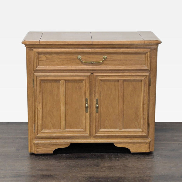 Stanley Furniture sideboard with two doors, one drawer, and a flip-top in a classic design.