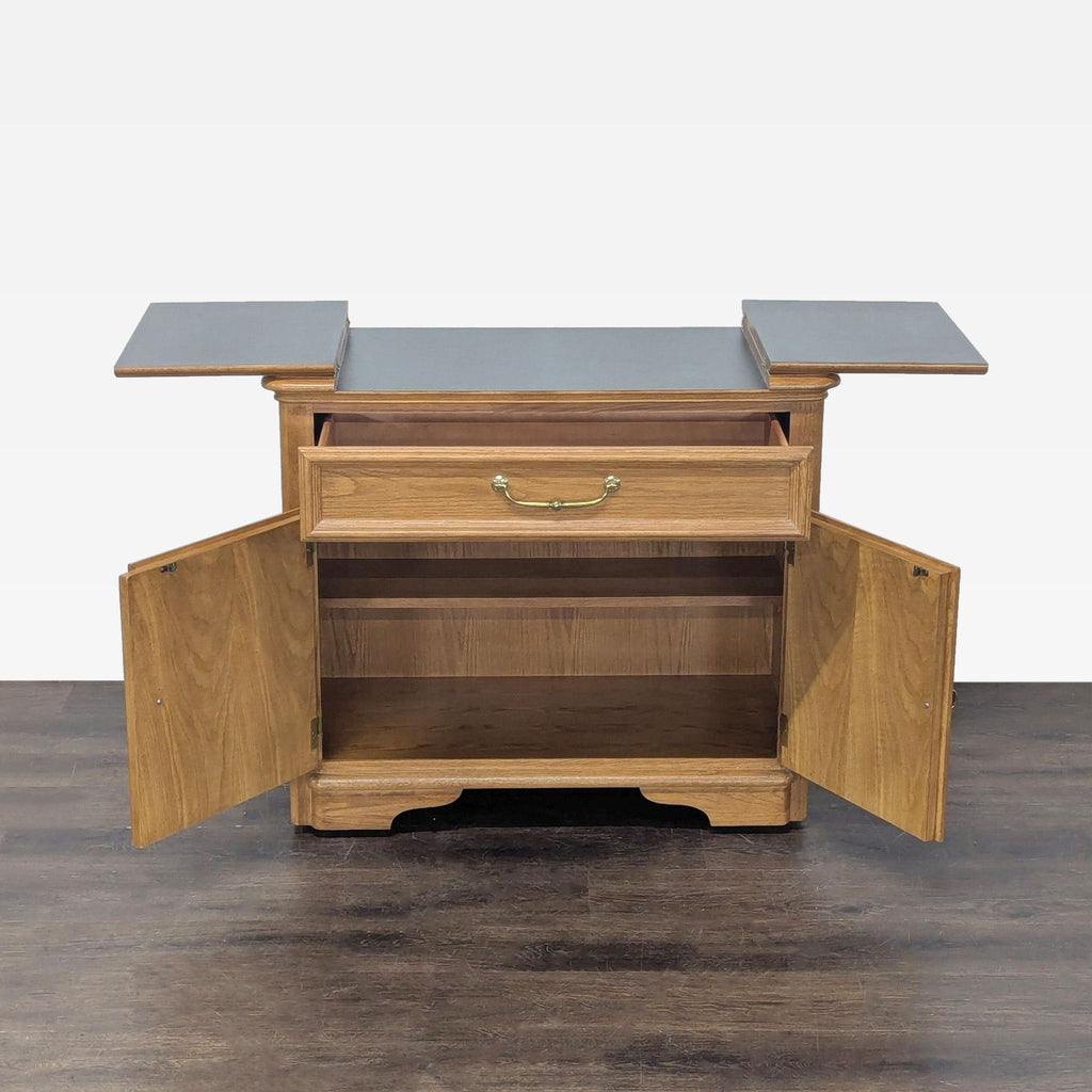 Sideboard & credenza by Stanley Furniture featuring a flip-top, single drawer, and dual cabinets.