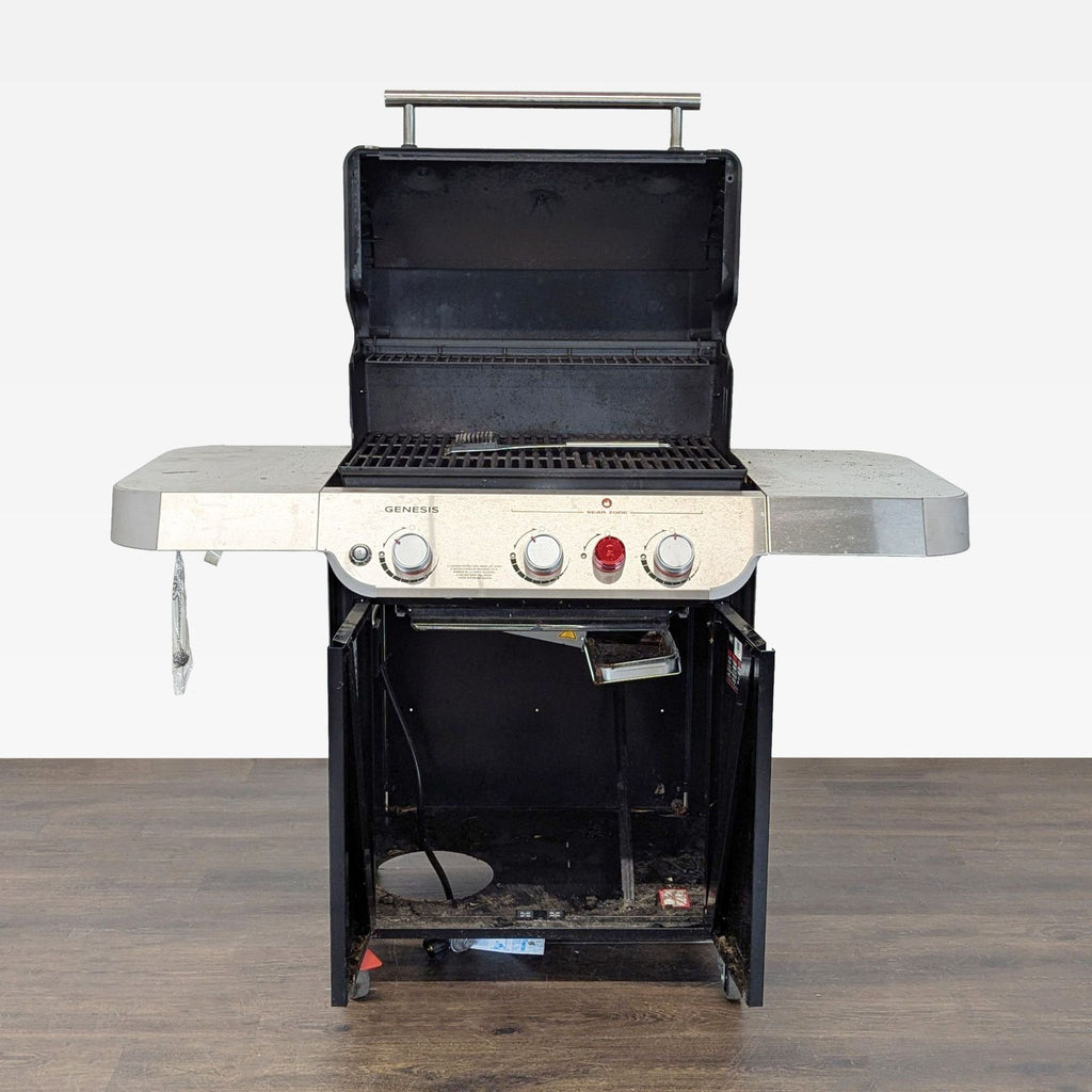 Weber Genesis 3-Burner Gas Grill with Stainless Side Shelves