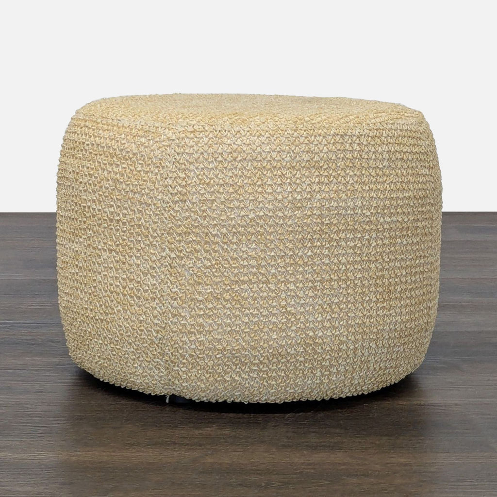 Upholstered Storage Ottoman Set with Removable Wood Tray