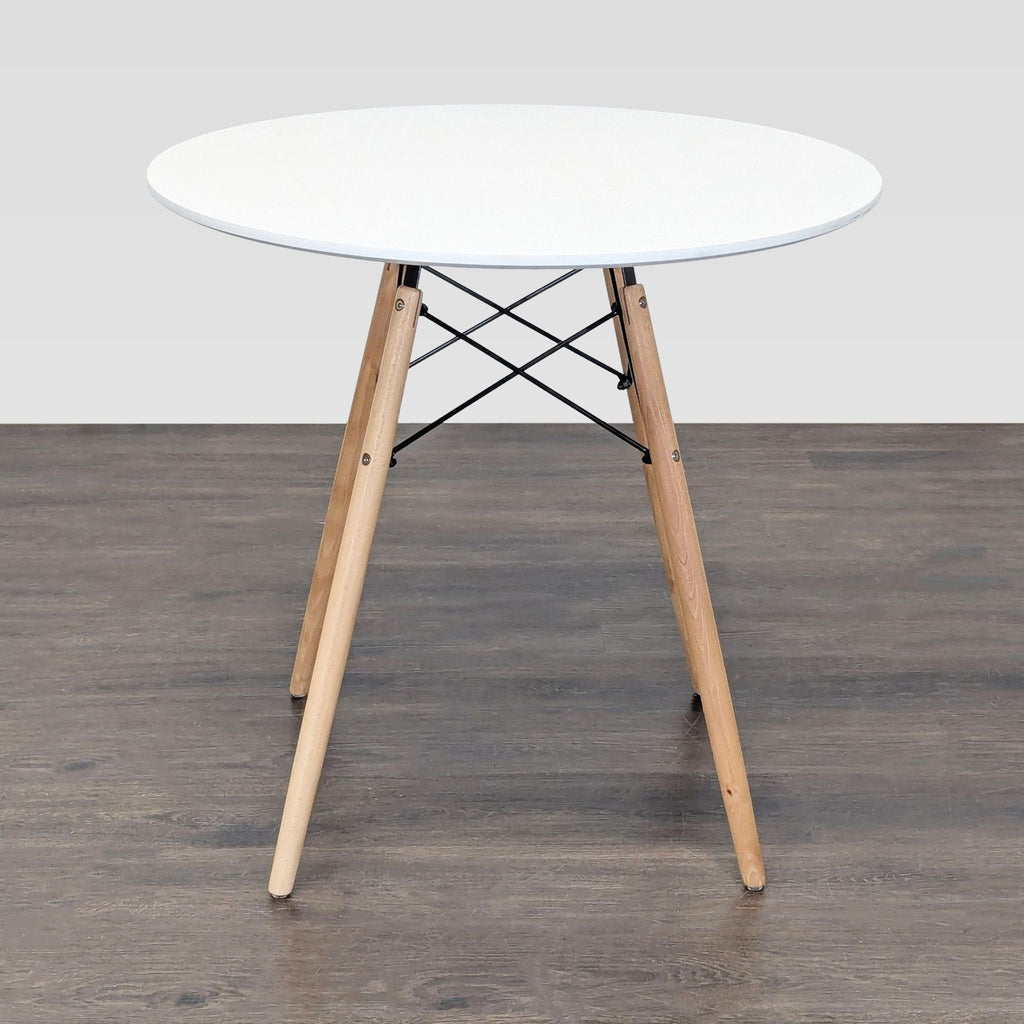 Certainly! However, I don't see the image attached or a full description for the dining set item. Could you please provide the image or its description? This will help me create three distinct summarized alt texts, each under 100 characters, as you requested.
