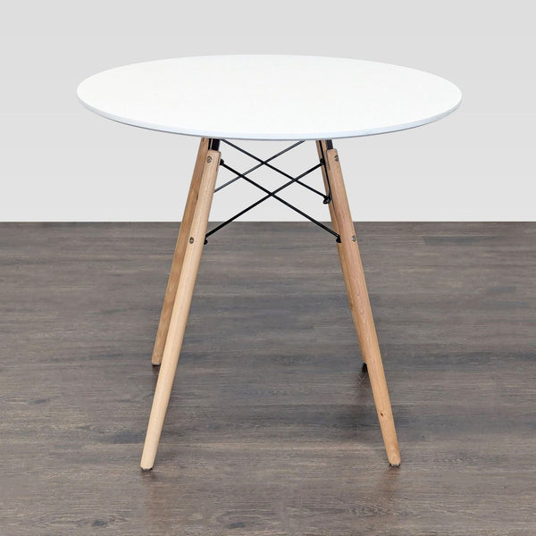 Certainly! However, I don't see the image attached or a full description for the dining set item. Could you please provide the image or its description? This will help me create three distinct summarized alt texts, each under 100 characters, as you requested.