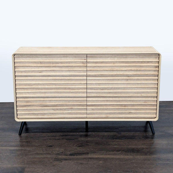 Certainly! However, it looks like you haven't included any images or a full description for the item. Please provide the images or describe the dresser so I can generate concise, accurate alt texts for you.