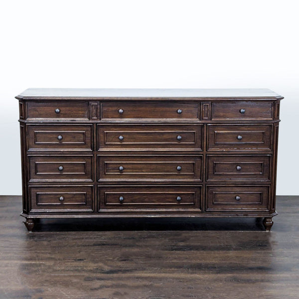Certainly! However, I do not see any images attached or descriptions provided for this item. Could you please provide the images or a description of the dresser? That way, I can create accurate alt texts for you.