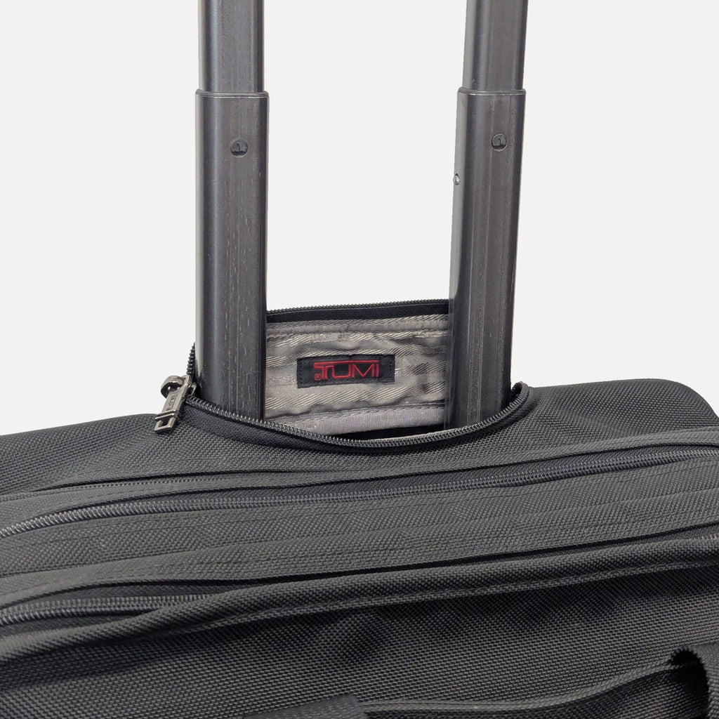 Tumi Black Rolling Carry-On Travel Bag with Telescopic Handle