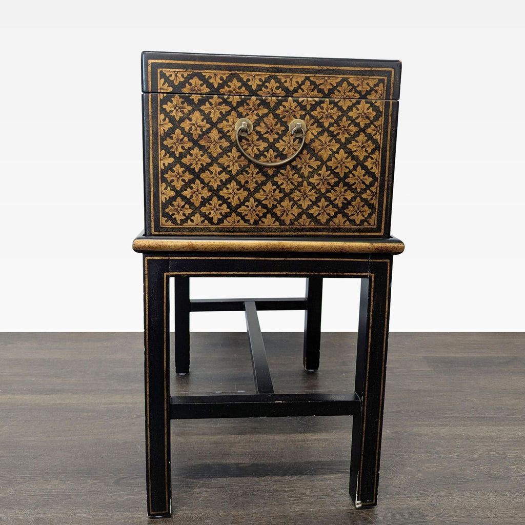 Stenciled Trunk on Stand - Accepted Offer (17.19% discount)