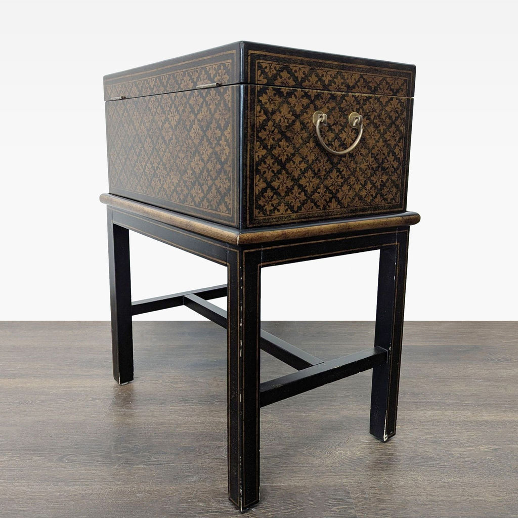 Stenciled Trunk on Stand - Accepted Offer (17.19% discount)