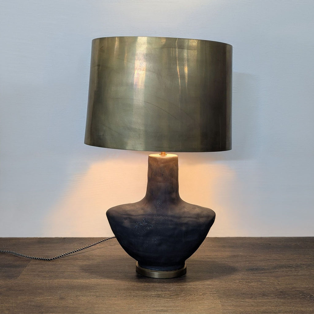 Visual Comfort Armato Modern Black Table Lamp with Brass Shade  - Accepted Offer (25.29% discount)