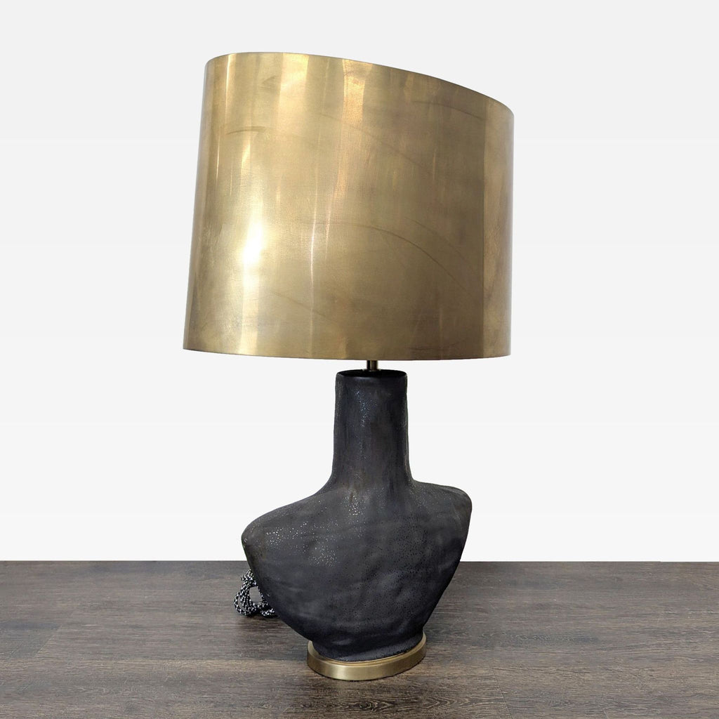Visual Comfort Armato Modern Black Table Lamp with Brass Shade  - Accepted Offer (25.29% discount)