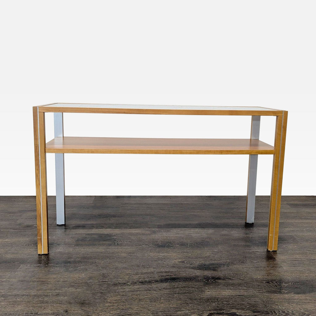 Gangso Mobler Glass and Wood Console Table