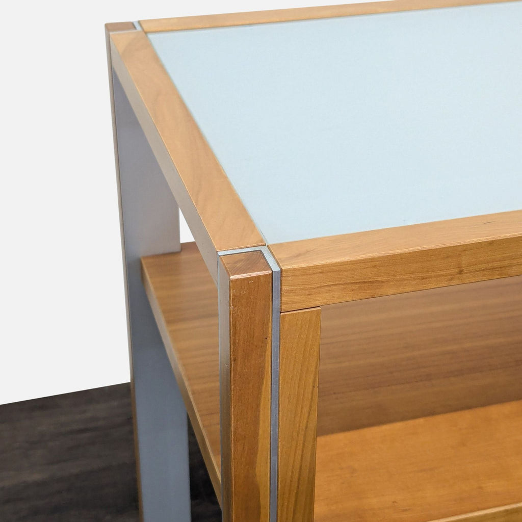 Gangso Mobler Glass and Wood Console Table