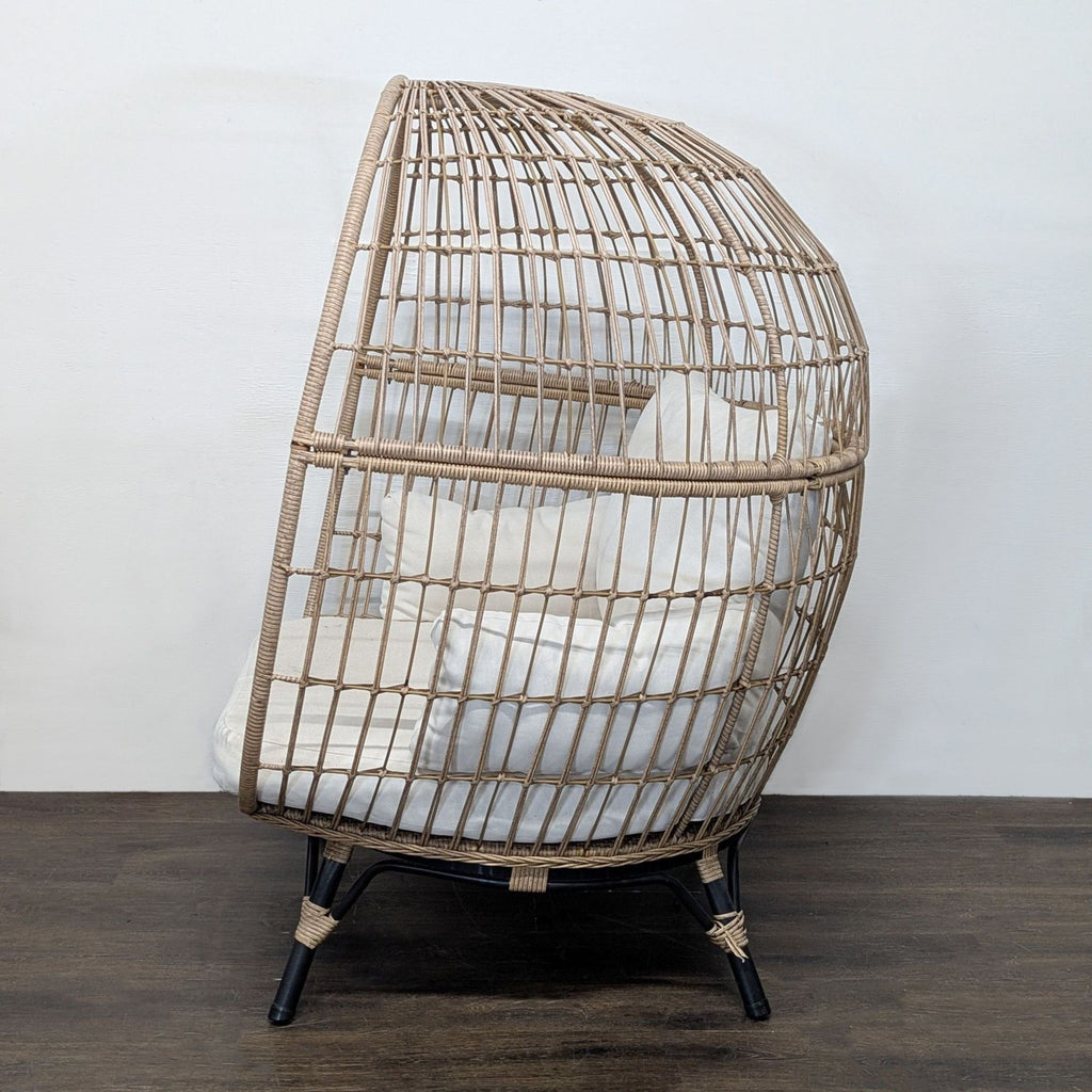 Opal House Egg Chair with Cushions - Cozy Rattan Lounge Seat - Accepted Offer (18.57% discount)