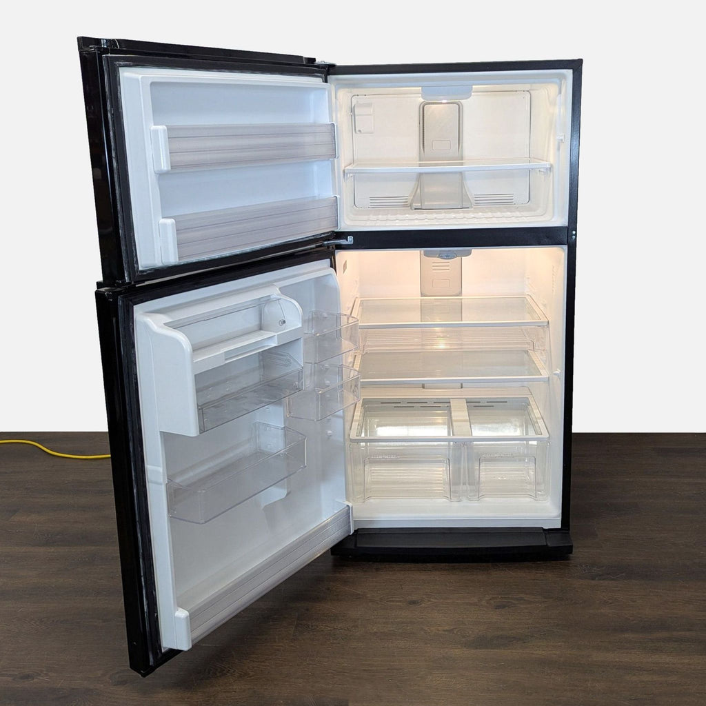 Whirlpool Black Top Freezer Refrigerator - Reliable and Spacious