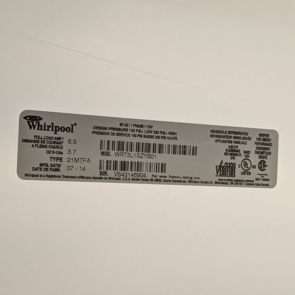 Whirlpool Black Top Freezer Refrigerator - Reliable and Spacious