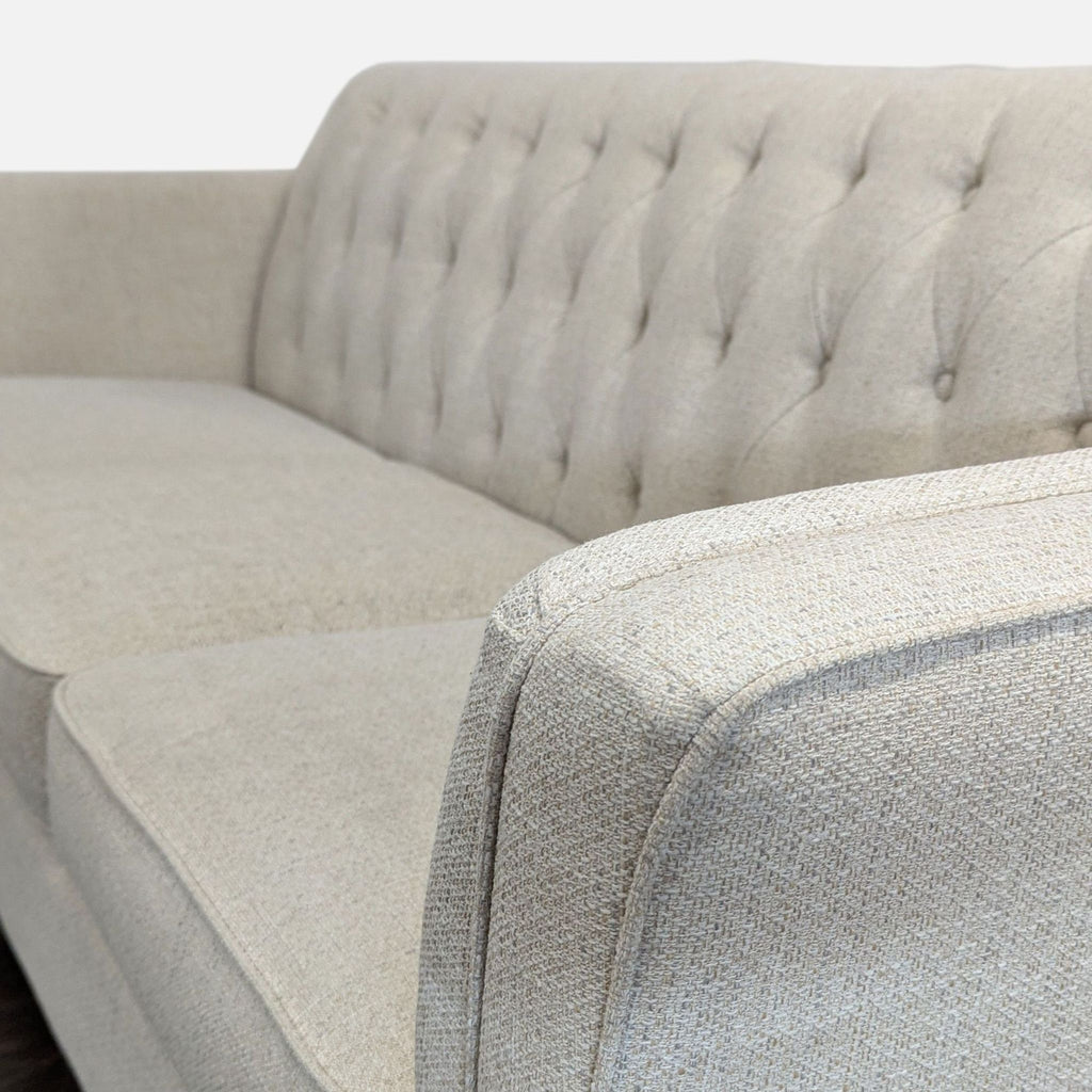 La-Z-Boy 3-Seat Modern Light Beige Tufted Sofa