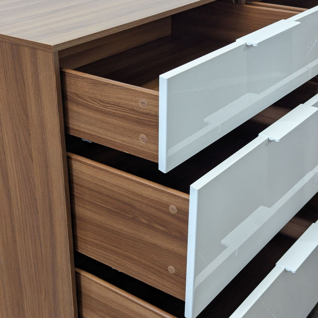 Ikea Modern 6-Drawer Dresser, Walnut and White Finish - Accepted Offer (16.67% discount)