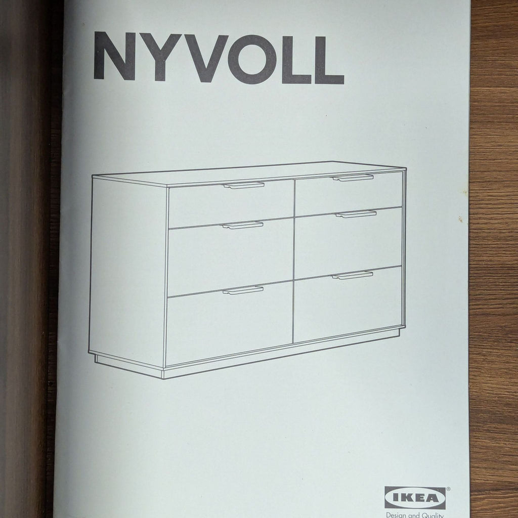 Ikea Modern 6-Drawer Dresser, Walnut and White Finish - Accepted Offer (16.67% discount)
