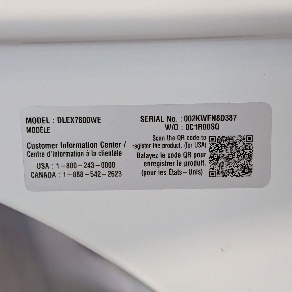 LG Sensor Dry Electric Dryer – White, Large Capacity, Easy Controls