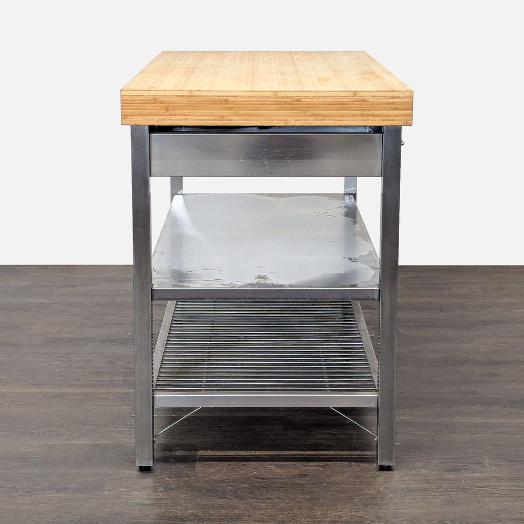 Ikea Stainless Steel Kitchen Island with Bamboo Top and Drawers - Accepted Offer (30.56% discount)
