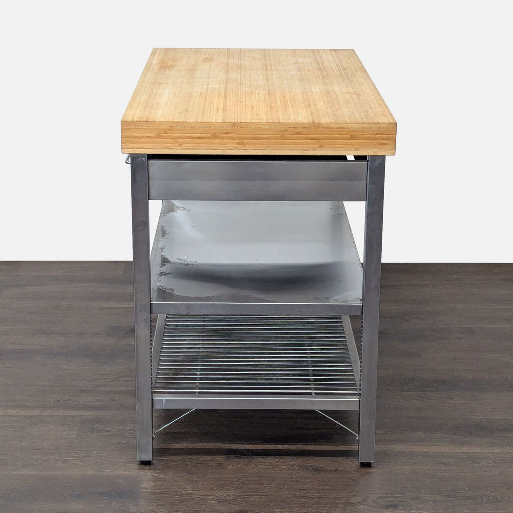 Ikea Stainless Steel Kitchen Island with Bamboo Top and Drawers - Accepted Offer (30.56% discount)