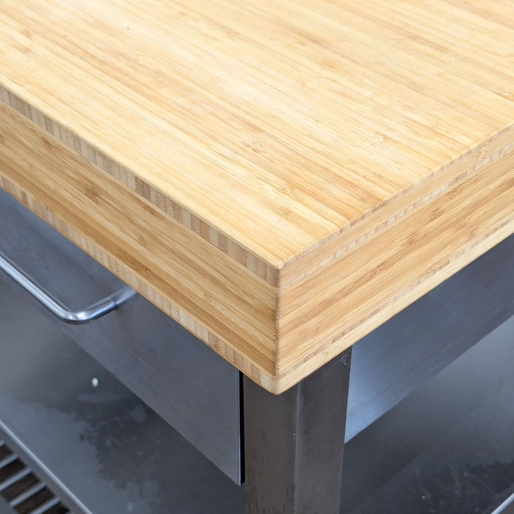 Ikea Stainless Steel Kitchen Island with Bamboo Top and Drawers - Accepted Offer (30.56% discount)
