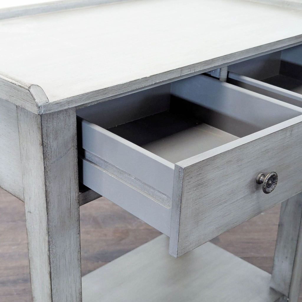 Office Star Products Two Drawer End Table with Shelf