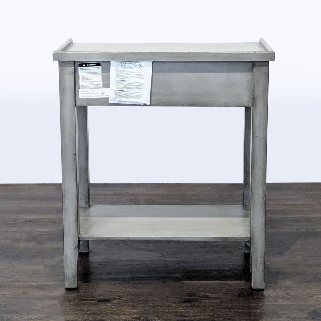 Office Star Products Two Drawer End Table with Shelf