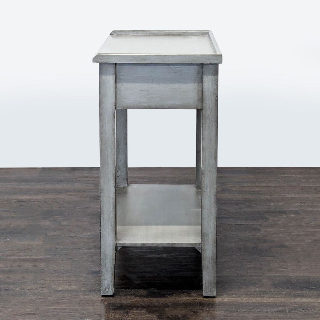 Office Star Products Two Drawer End Table with Shelf