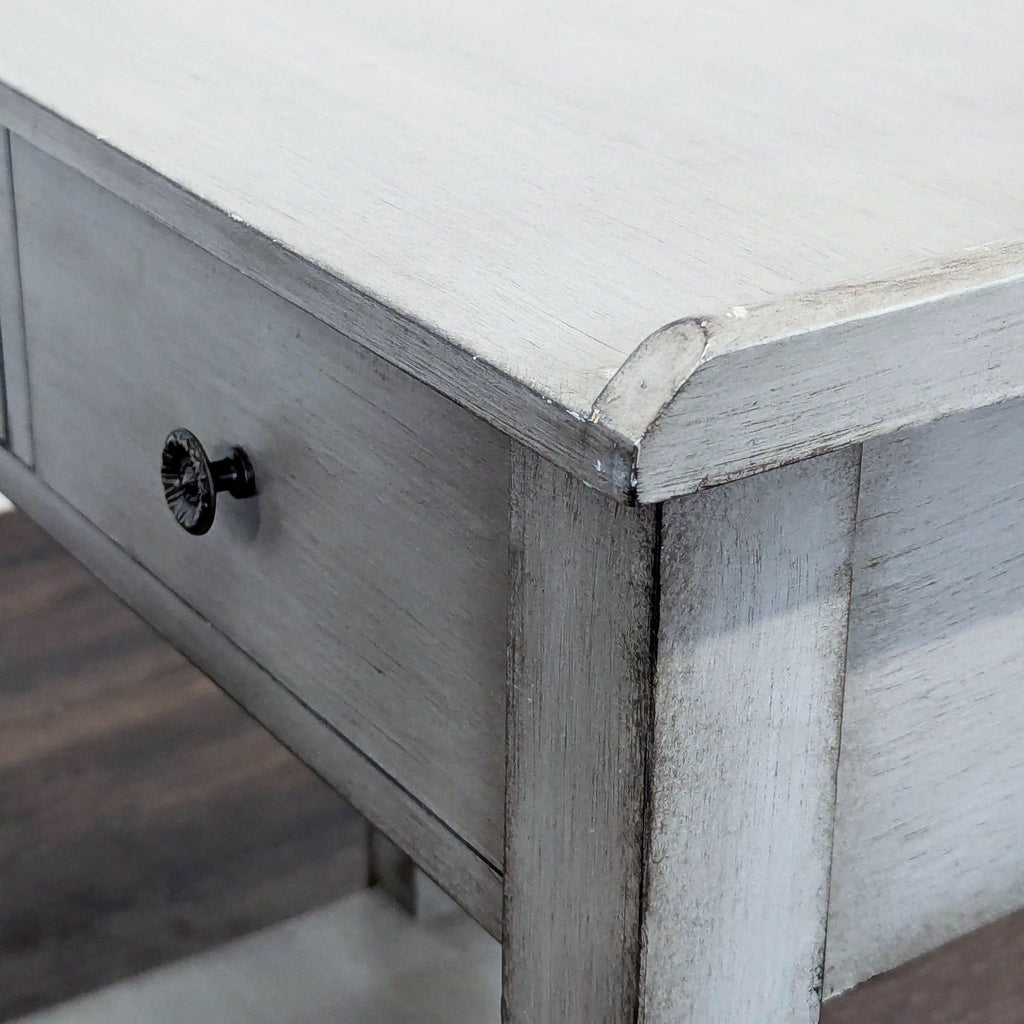 Office Star Products Two Drawer End Table with Shelf