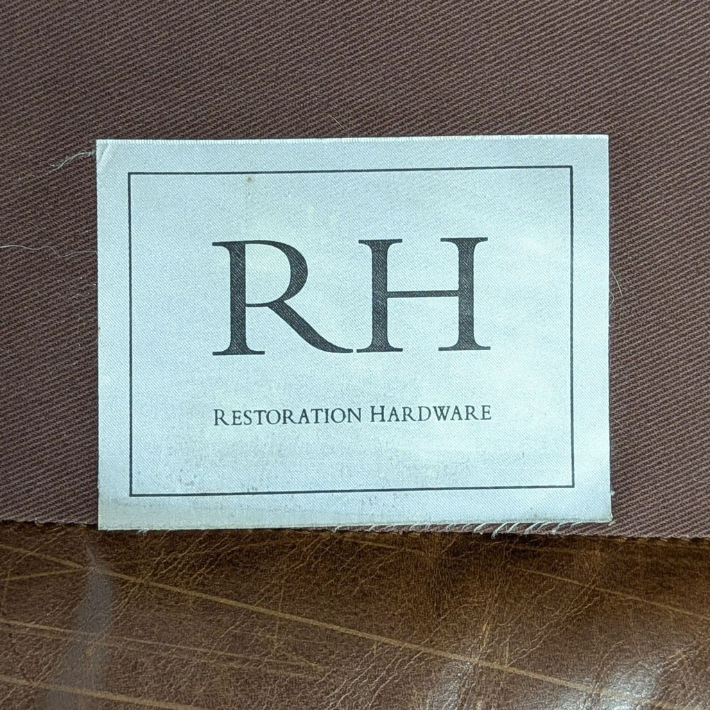 Restoration Hardware Lancaster 3-Seat Brown Leather Sofa